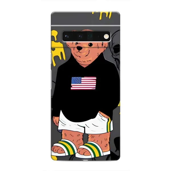 Чехол с рисунком «Teddy USA» для Google Pixel 6 Pro Чехол с рисунком «Teddy USA» для Google Pixel 6 Pro