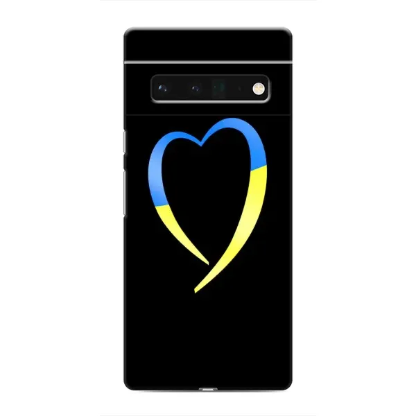 Чехол с рисунком «Украинское сердце» для Google Pixel 6 Pro Чехол с рисунком «Украинское сердце» для Google Pixel 6 Pro
