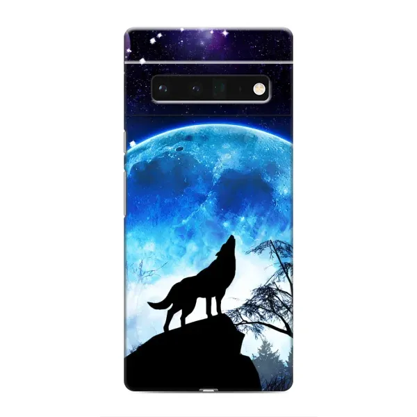 Чохол з малюнком «Виє на місяць» для Google Pixel 6 Pro Чохол з малюнком «Виє на місяць» для Google Pixel 6 Pro