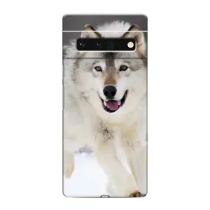 Чохол з Вовком на Google Pixel 6 Pro (Вовк біжить по снігу)
