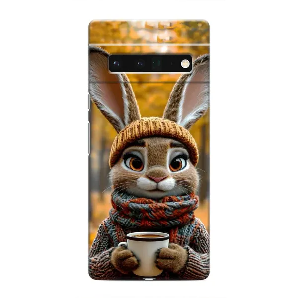 Чехол с рисунком «Зайчик с кофе» для Google Pixel 6 Pro Чехол с рисунком «Зайчик с кофе» для Google Pixel 6 Pro