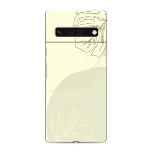 Чехол цветочный дизайн для Google Pixel 6 Pro (Зелёный фон)