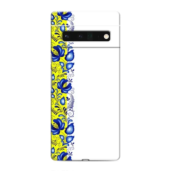 Чохол з малюнком «Жовто-біла вишиванка» для Google Pixel 6 Pro Чохол з малюнком «Жовто-біла вишиванка» для Google Pixel 6 Pro