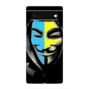 Чехол с Украинской символикой на Гугл Пиксель 6 (Анонимус патриот)