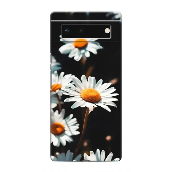 Чехол с рисунком «Белые ромашки» для Google Pixel 6 Чехол с рисунком «Белые ромашки» для Google Pixel 6