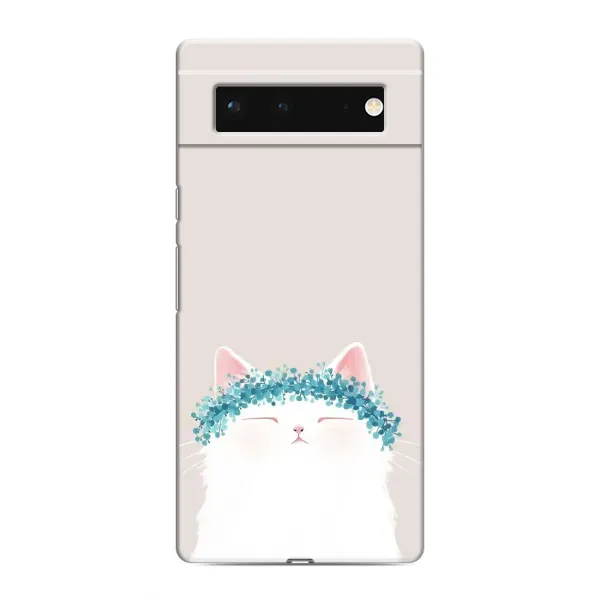 Чохол з малюнком «Білий котик» для Google Pixel 6 Чохол з малюнком «Білий котик» для Google Pixel 6