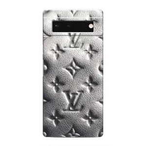 Текстурный Чехол Louis Vuitton для Гугл Пиксель 6 (Бежевый ЛВ)