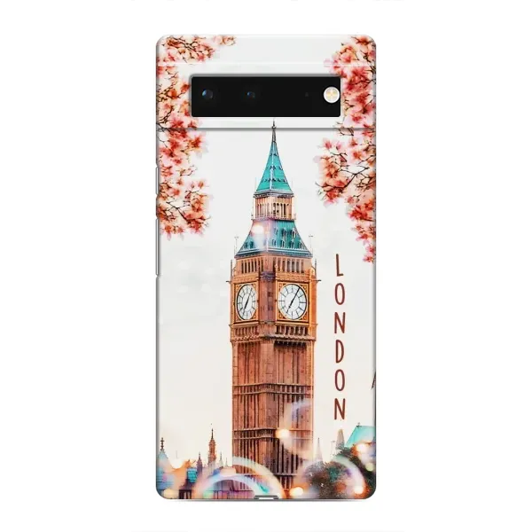 Чехол с рисунком «Часы Лондон» для Google Pixel 6