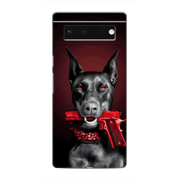 Чехол с рисунком «Доберман злой» для Google Pixel 6 Чехол с рисунком «Доберман злой» для Google Pixel 6