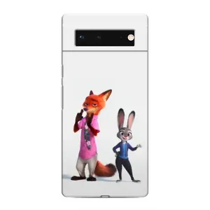 Силиконовый чехол с принтом Зоотрополіс для Google Pixel 6 (Джуди и Ник)