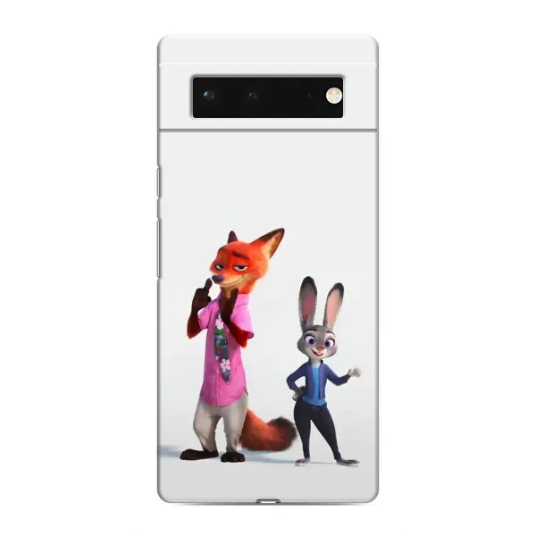 Чехол с рисунком «Джуди и Ник» для Google Pixel 6 Чехол с рисунком «Джуди и Ник» для Google Pixel 6