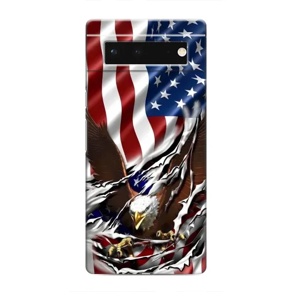 Чехол с рисунком «Флаг USA» для Google Pixel 6