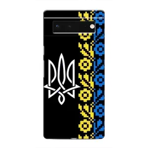Силиконовый Чехол на Google Pixel 6 (Герб и вышыванка)