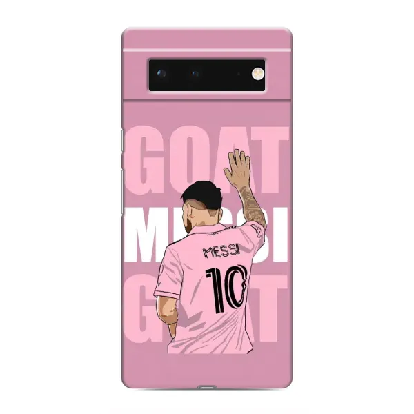 Чехол с рисунком «GOAT MESSI» для Google Pixel 6 Чехол с рисунком «GOAT MESSI» для Google Pixel 6