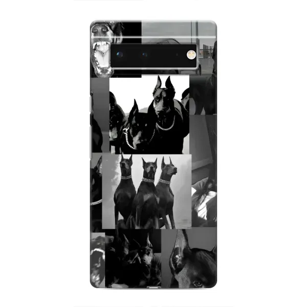 Чехол с рисунком «Коллаж Доберман» для Google Pixel 6 Чехол с рисунком «Коллаж Доберман» для Google Pixel 6