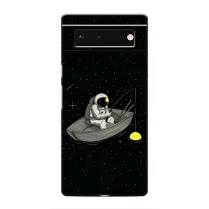 Силиконовый Чехол с принтом "Космонавты" на Google Pixel 6 (Космонавт на рыбалке)