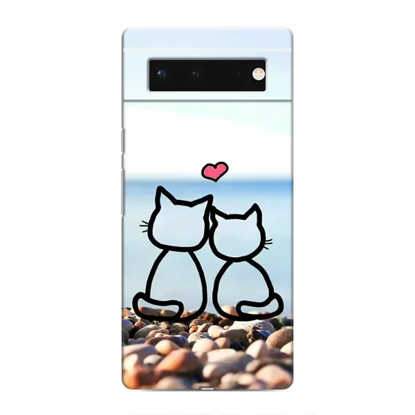 Чехол с рисунком «Котейки» для Google Pixel 6 Чехол с рисунком «Котейки» для Google Pixel 6