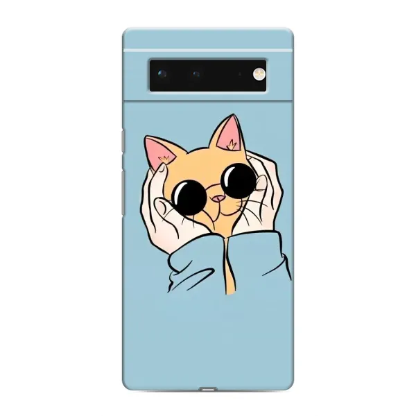 Чехол с рисунком «КОТИК в очках» для Google Pixel 6 Чехол с рисунком «КОТИК в очках» для Google Pixel 6