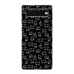 Чохол на тематику: Коти для Google Pixel 6 (Котики на чорному)