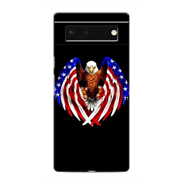 Чехол с рисунком «Крылья США» для Google Pixel 6
