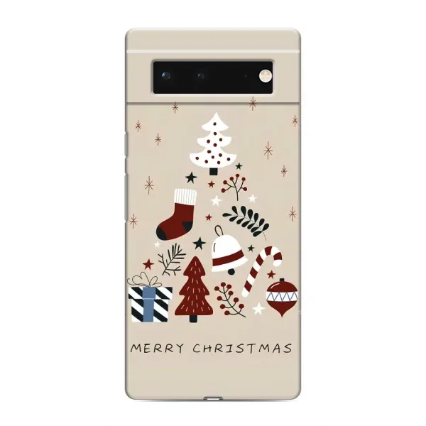 Чехол с рисунком «Merry Christmas» для Google Pixel 6 Чехол с рисунком «Merry Christmas» для Google Pixel 6