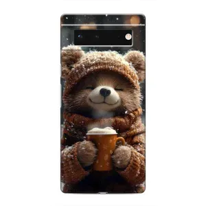 Друкований чохол 'Звірята з кавою' для Google Pixel 6 (Ведмедик з кавою)