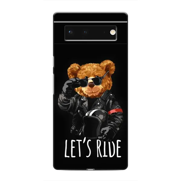 Чехол с рисунком «Модный Мишка» для Google Pixel 6 Чехол с рисунком «Модный Мишка» для Google Pixel 6