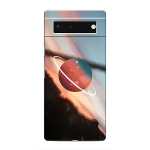 Чехол (ТПУ) с планетами на Google Pixel 6 (Сатурн)