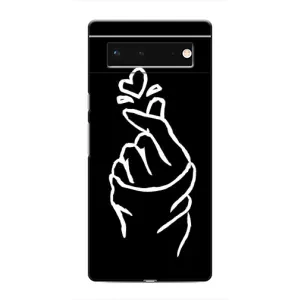 Чохол (Знак сердечка) для Google Pixel 6 (Сердечко на чорному)