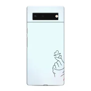 Чохол (Знак сердечка) для Google Pixel 6 (Сердечко на блакитному)