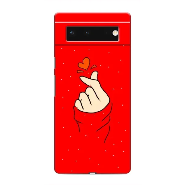 Чехол с рисунком «Сердце на красном» для Google Pixel 6 Чехол с рисунком «Сердце на красном» для Google Pixel 6