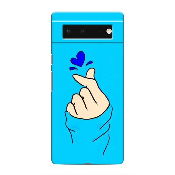 Чехол с рисунком «Сердце на синем» для Google Pixel 6 Чехол с рисунком «Сердце на синем» для Google Pixel 6