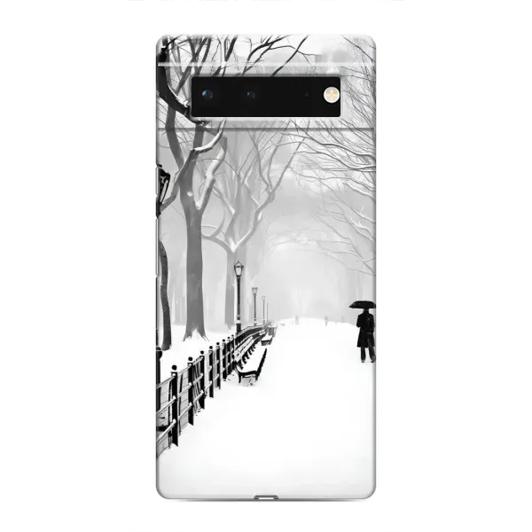 Чехол с рисунком «Снегом замело» для Google Pixel 6