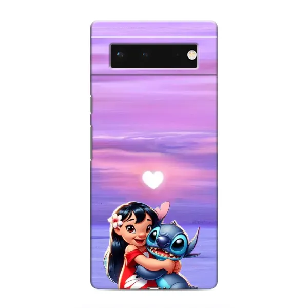 Чехол с рисунком «Стич и Лило» для Google Pixel 6