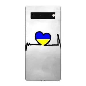 Силіконовий Чохол  на Google Pixel 6 (Я-Україна) (Українська кардіограма)