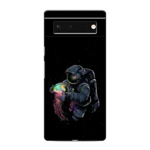 Силиконовый Чехол с принтом "Космонавты" на Google Pixel 6 (В руках земля)