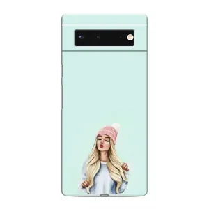 Силиконовый Чехол на Google Pixel 6 с картинкой Стильных Девушек (В шапке)