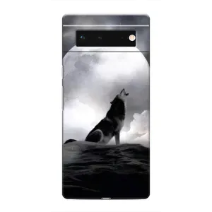 Чохол з Вовком на Google Pixel 6 (Вовк і місяць)