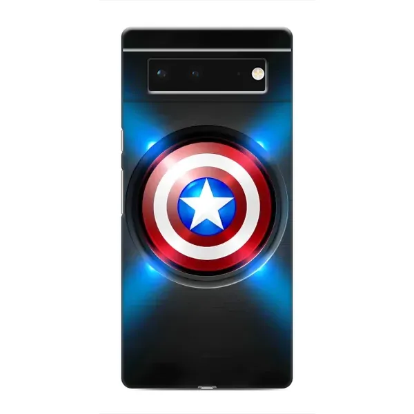 Чехол с рисунком «Яркий Щит Капитана» для Google Pixel 6 Чехол с рисунком «Яркий Щит Капитана» для Google Pixel 6