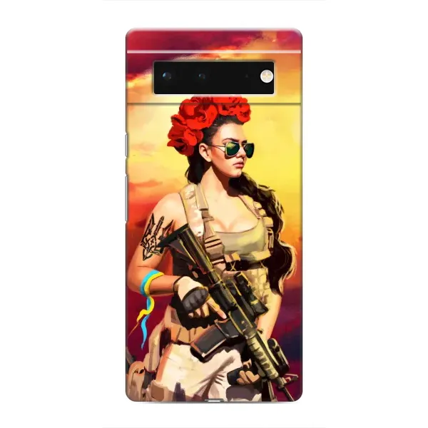 Чехол с рисунком «Женщина солдат» для Google Pixel 6 Чехол с рисунком «Женщина солдат» для Google Pixel 6