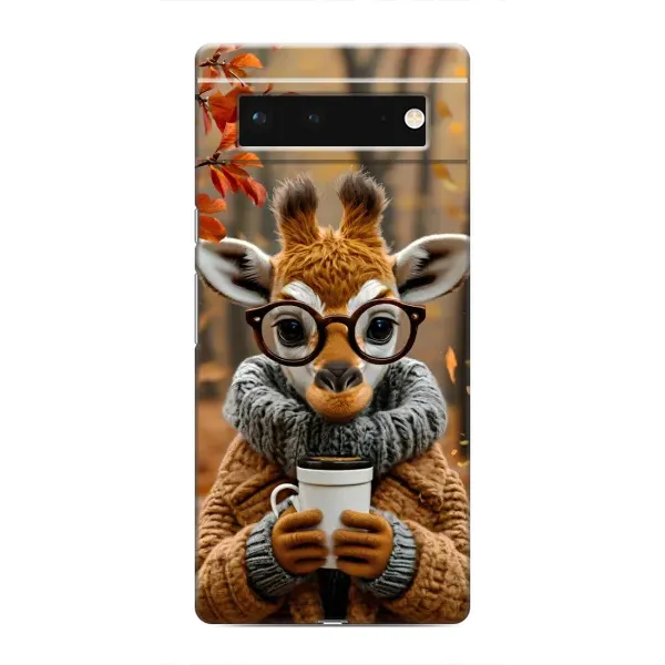 Чехол с рисунком «Жираф с кофе» для Google Pixel 6 Чехол с рисунком «Жираф с кофе» для Google Pixel 6