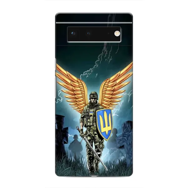 Чехол с рисунком «ЗСУ з крильями» для Google Pixel 6