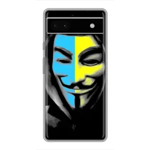 Чехол с Украинской символикой на Гугул Пиксель 6а (Анонимус патриот)