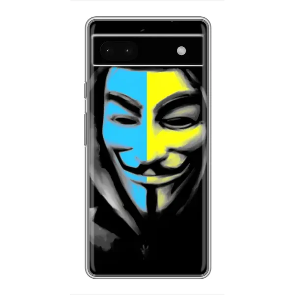 Чехол с рисунком «Анонимус патриот» для Google Pixel 6a Чехол с рисунком «Анонимус патриот» для Google Pixel 6a