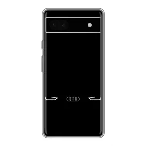 Силиконовый бампер с картинкой машины на Google Pixel 6a (Силует Audi)