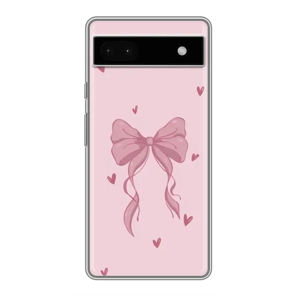Чехол с рисунком «Бант на розовом» для Google Pixel 6a Чехол с рисунком «Бант на розовом» для Google Pixel 6a