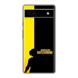 Чохол (TPU) з картинкою "Лого Пабг" на Гугул Піксель 6а (Battlegrounds)