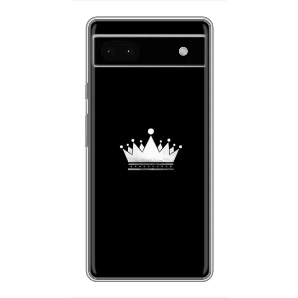 Чехол с рисунком «Белая корона» для Google Pixel 6a Чехол с рисунком «Белая корона» для Google Pixel 6a