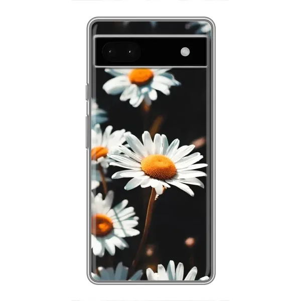 Чехол с рисунком «Белые ромашки» для Google Pixel 6a Чехол с рисунком «Белые ромашки» для Google Pixel 6a