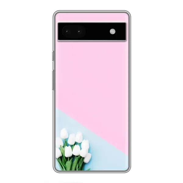 Чехол с рисунком «Белые тюльпаны» для Google Pixel 6a Чехол с рисунком «Белые тюльпаны» для Google Pixel 6a
